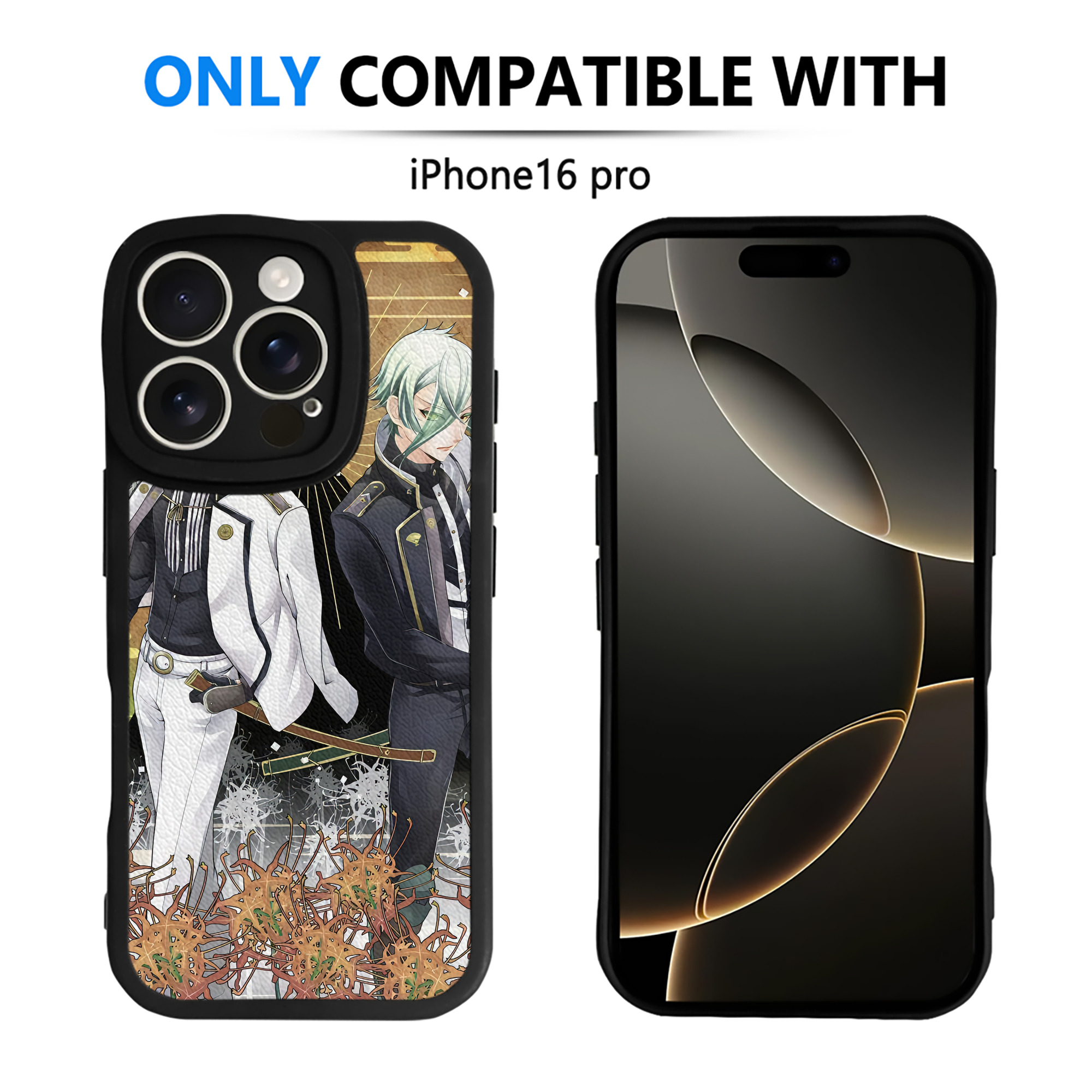 （画像用） 刀剣乱舞 Touken Ranbu 【iPhone 16シリーズ対応】シリコンスマホケース（レザー調） 材質：シリコン